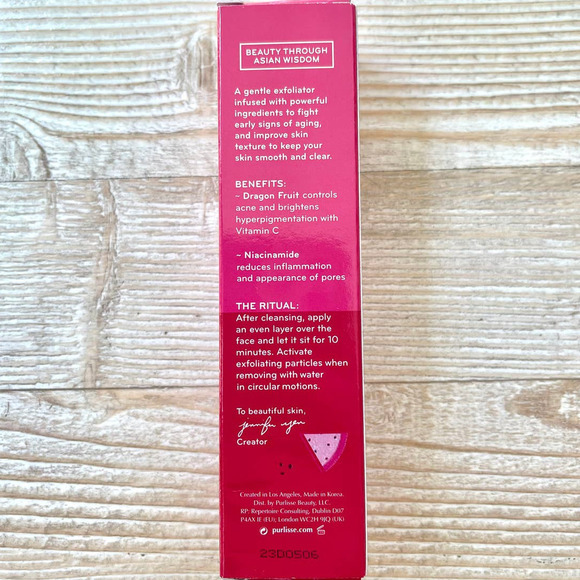 Purlisse Dragonfruit + Niacinamide Exfoliating Face Polish | Full Size 1.7oz - Picture 3 of 4